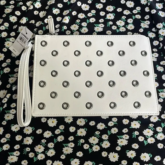 Express Grommet Embellished Wristlet Pouch - Picture 1 of 6